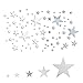 82 Pezzi Murali Specchio Stella Adesivo Murale Specchio Acrilico Stella Adesivi Murali 3D per Casa Salotto Camera da Letto Creativi Decorazione