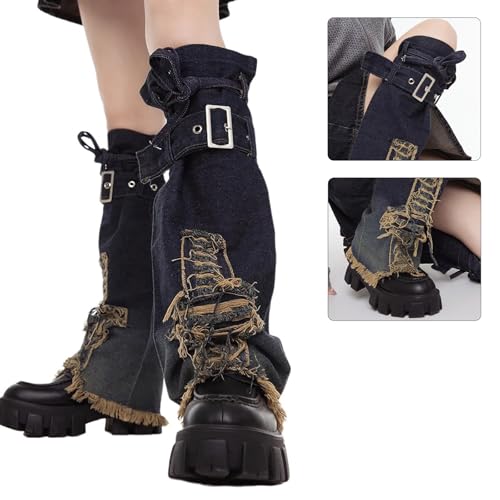 Beinlinge Punk con Correa de Hebilla Regulable para Botas de Plataforma 2