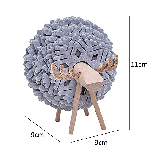 Com suporte de madeira, jogo americano criativo em forma de ovelha para decoração de mesa de casa, p