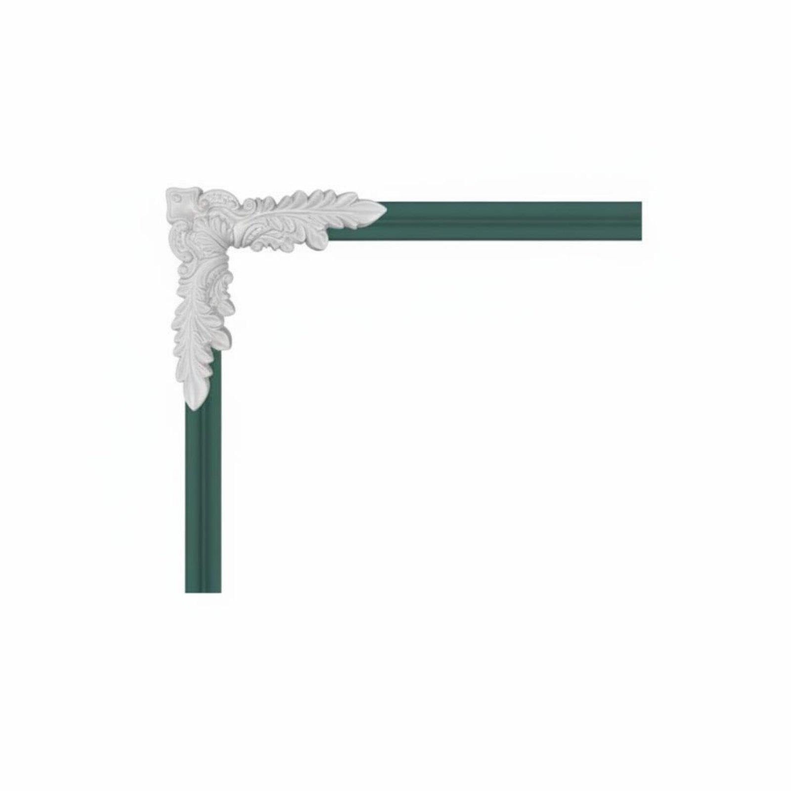 4 Pieces French Wall Design Corner Ornament White Finish PU Corner Applique Easy to Paint French Style Molding for Living Room, Door Frame-picture-24
