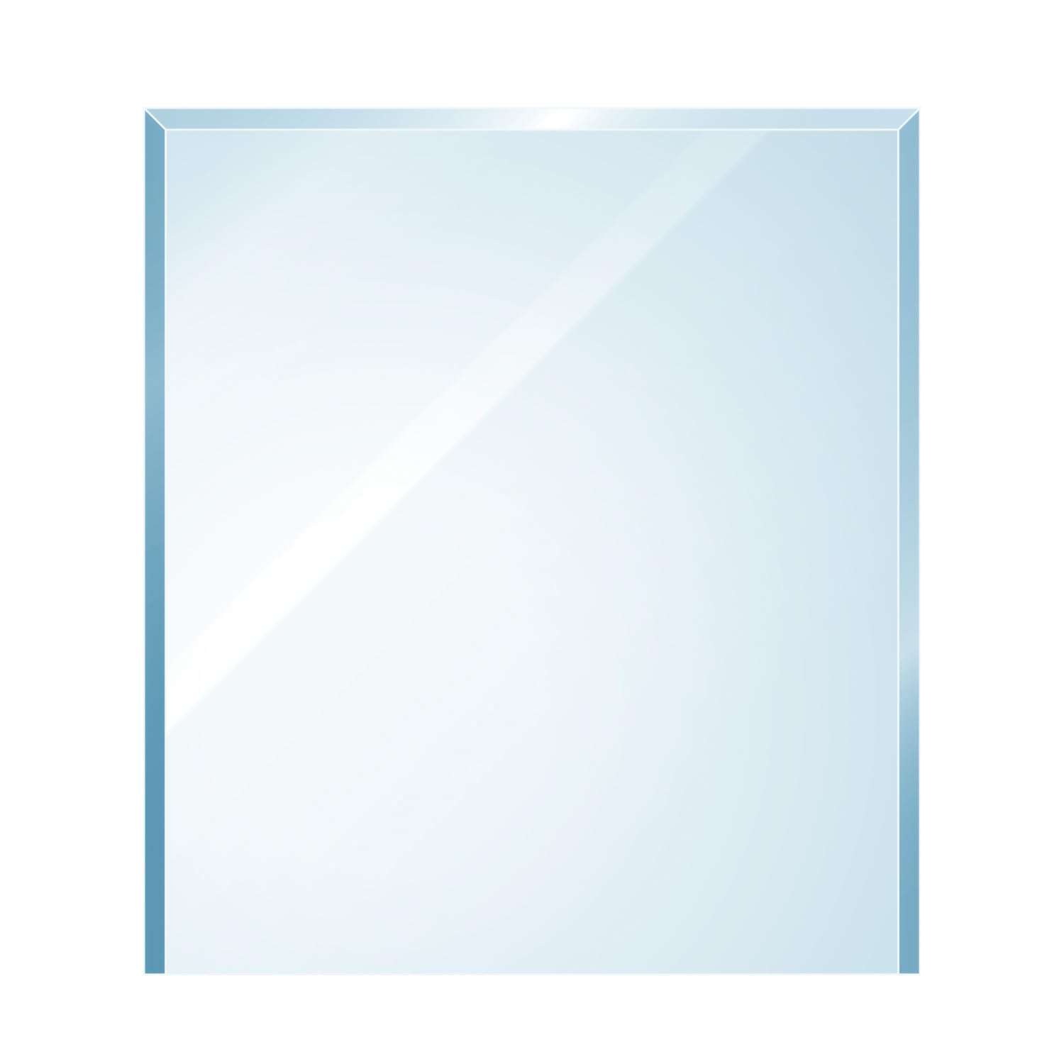raik Kamin Glasbodenplatte Rechteck Funkenschutz ESG Sicherheitsglas klar mit Facette 1000 x 1200 mm Unterlage für Kaminofen Pelletofen Kamineinsatz