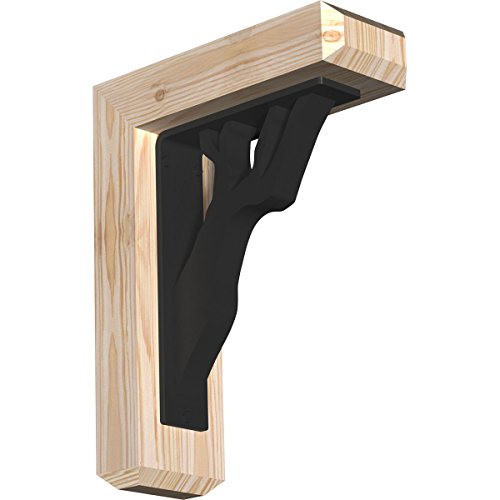 3 1/2"W x 11 1/2"D x 14"H Damon Craftsman Ironcrest Smooth Bracket, Douglas Fir (2"W x 7 1/2"D x 10"H Iron Bracket)