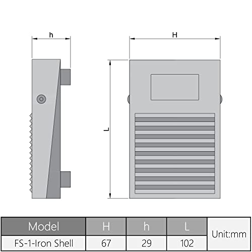 Fielect Foot Pedal Switch 250V 10A Foot Switch With 1M Wire Metal Momentary Foot Switch #TOP3