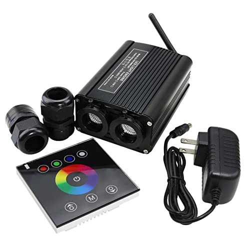 STRAFBRG 3 2W LED Conductor de la luz del motor fibra óptica Fuente con el panel táctil Rgbw Control for techo estrella,Instalación sin fisuras