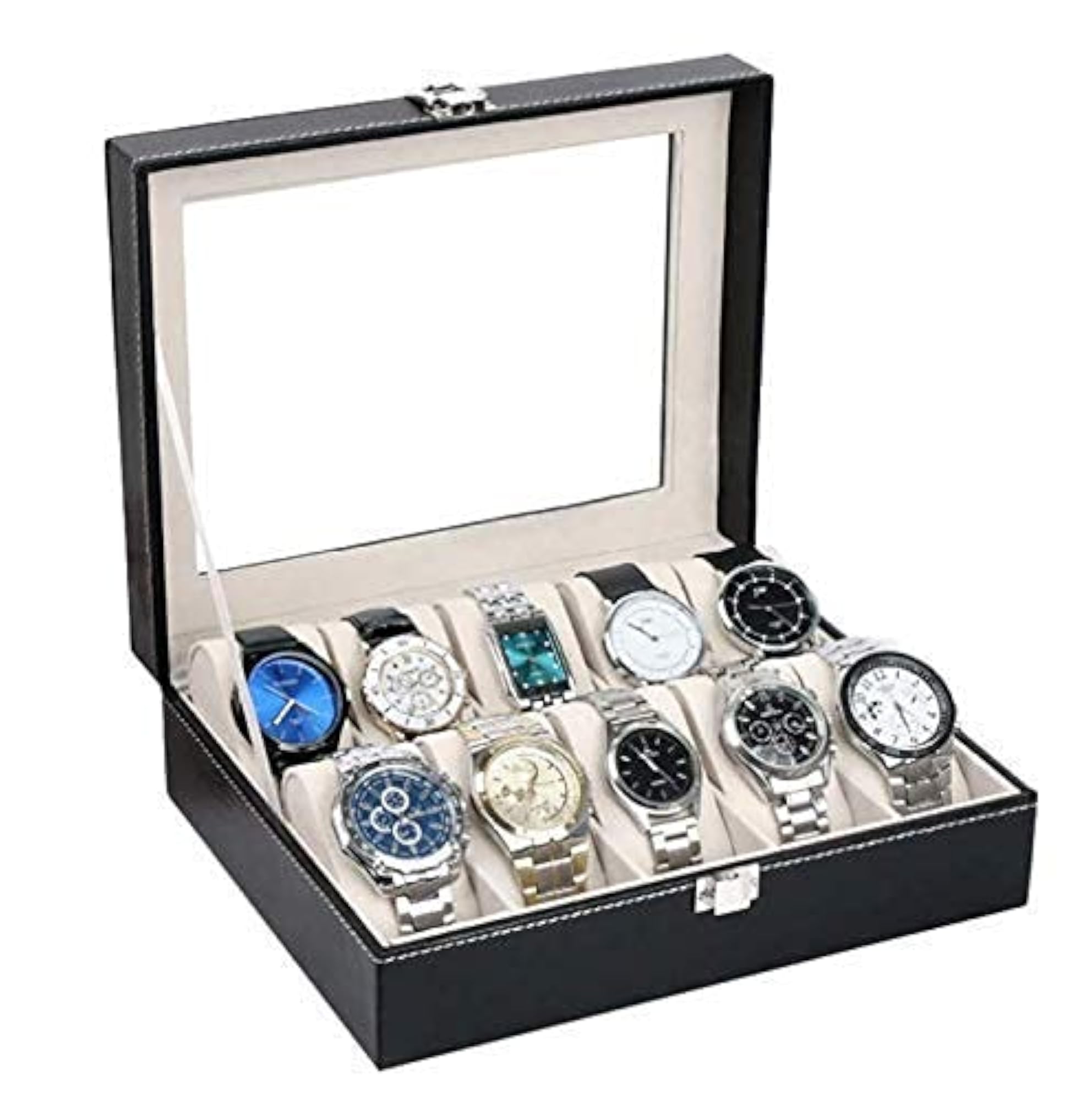 10 Slot Watch Storage Box Organizer Case