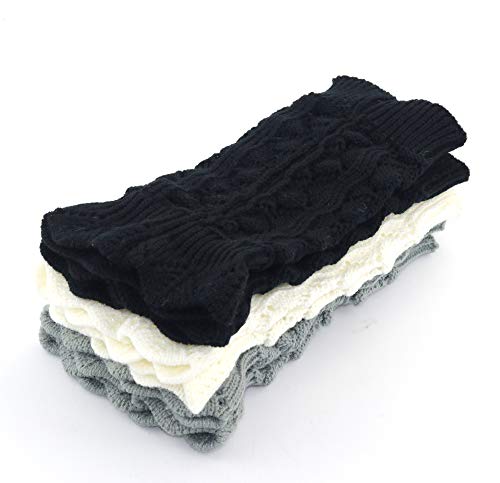 Calcetines cortos para mujer con punto de ganchillo aislante, pack de 3 pares cómodos 6