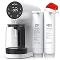 Ecoviva Countertop Reverse Osmosis System RO Water Filter, 4 Stage Filtration, Real-time TDS Monitor, 3:1 Pure to Drain, Zero-Installation Portable Water Purifier (WP-RO-200G White)