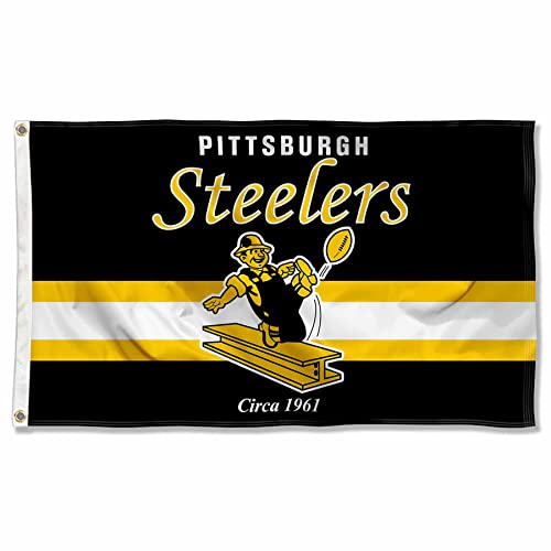 Drapeau Steelers Vintage 3x5 WinCraft de collection retro nfl pour interieur