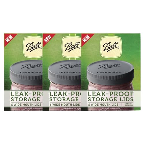 Ball Mason Jar Leak-Proof Lids Wide Mouth 6 CT (Pack of 3)