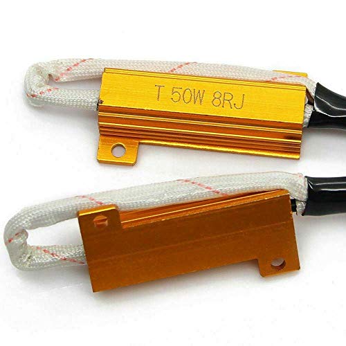 x xotic tech 2pcs 9007 9004 LED Fog Light Bulbs Load Resistor miniatura 6