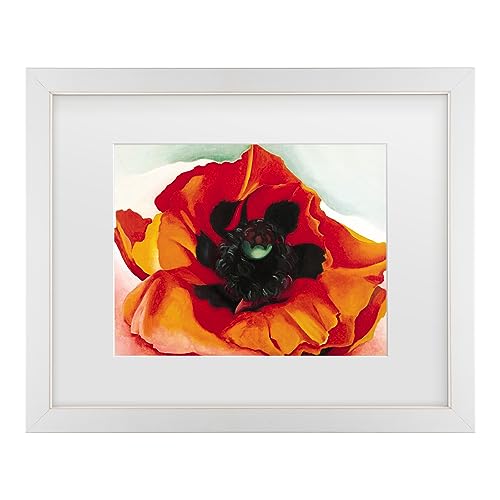 Georgia O'Keeffe Poppy Matted Framed Art