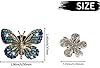 4Pcs Blue Bling Butterfly Air Vent Clips,Crystal Daisy Car Fresheners and Rhinestone Decor,Diamond Flower Diffuser, Women's Car Interior Accessories #3
