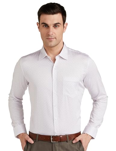 Image of Van Heusen Formal Printed Shirt for Men| Premium Cotton| Full Sleeves| Slim Fit |Breathable Fabric