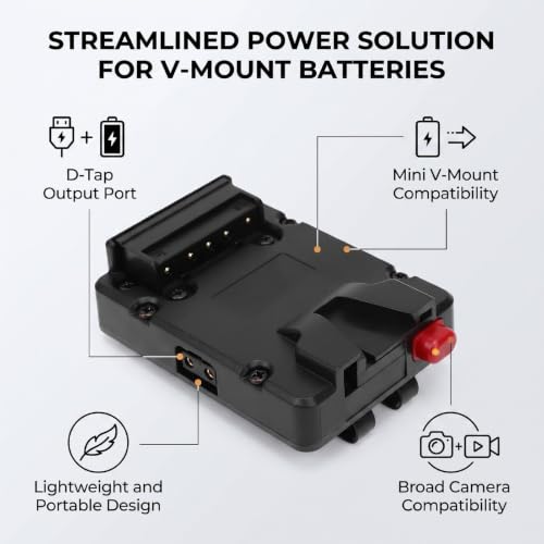 Adaptador de placa de batería en V con salida D-Tap para cine en exteriores ligero 4