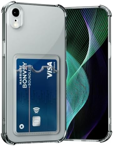 AKABEILA Case for iPhone 11 Pro Clear Slim Phone Case Soft TPU Wallet Case Bag Cover with Card Slot Holder Shockproof 5.8"