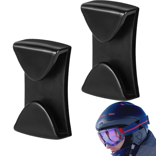 Setauoo Clips para gafas de esquí, pinzas anticaídas, agarre de liberación rápida, rieles laterales, hebillas de cinturón, accesorios deportivos multifuncionales para esquiar y esquiar