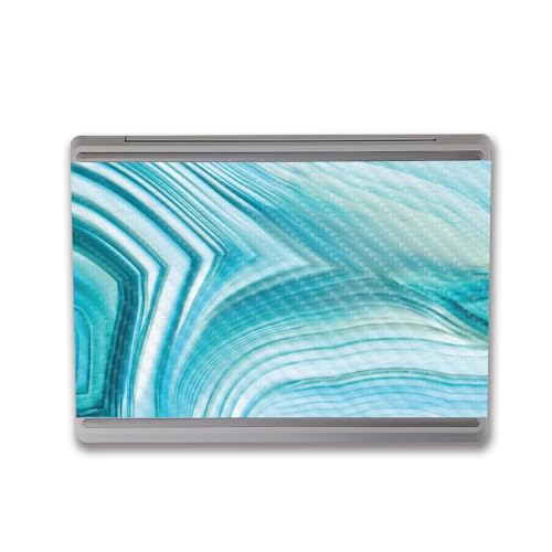 Image of MightySkins Carbon Fiber Skin Compatible with Microsoft Surface Laptop Go 3 (2023) Full Wrap Kit - Aquamarine Quartz | Protective, Durable Textured Carbon Fiber Finish | Made in The USA