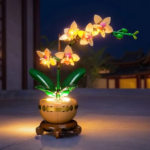 LocoLee Licht Set Kompatibel mit Lego 10343 Mini Orchidee (Kein LEGO-Modell), Licht Beleuchtung Set Compatible with Lego Mini Orchid 10343 | Lego Model nicht enthalten |