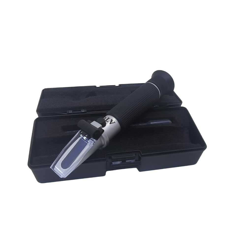 Aquariumline Rifrattometro LED ATC per Acquario Marino – Misuratore di Salinità e Densità con Compensazione Automatica della Temperatura – Scala 0-100 ‰ / 1,000-1,070 SG