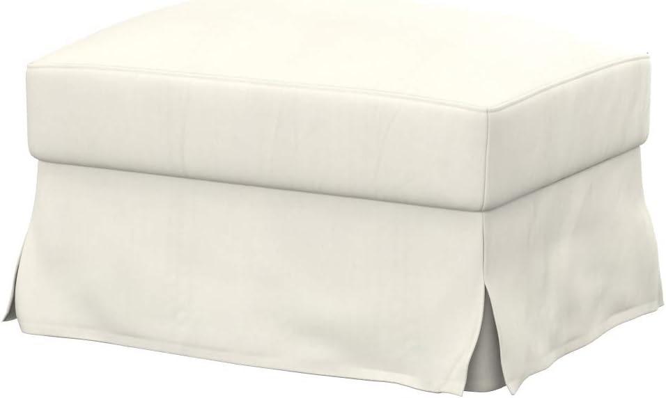 Soferia Replacement Compatible Cover for Farlov Footstool, Fabric Majestic Velvet Creme