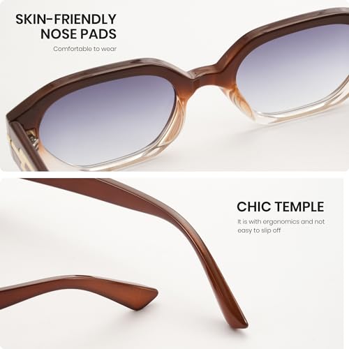 Cyxus Trendy Cat Eye Sunglasses for Women UV Protection Retro Fashion Ultralight PC Frame Ladies Shades4