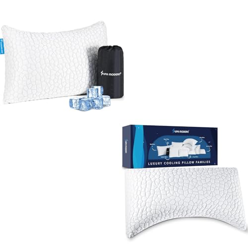 SUPA MODERN Camping Pillow and Cooling Bed Pillows for Sleeping 1 Pack