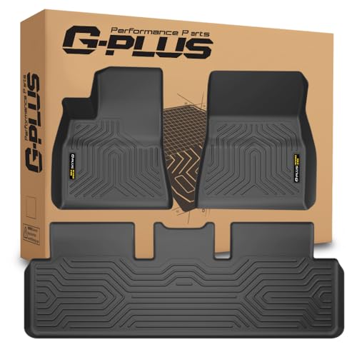 G-PLUS Tesla Model 3 Floor Mats Compatible with Tesla Model 3 2017-2023 Sept Old Style, Not Fit 2023 Oct-2026 New Model TPE All Weather Full Cover Protection 3 Piece,Black 2017-2023|Fit Tesl
