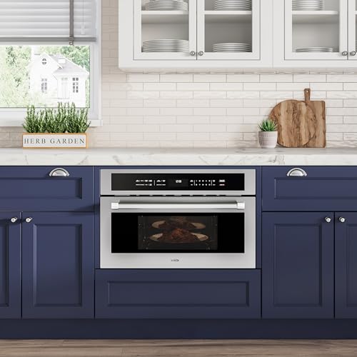 Image of KoolMore 30 in. Built-in Microwave with Convection Oven and Air Fryer, 1000W Power with NEMA 5-20P Plug, 10 Levels, UL Listed and 1.6 cu. ft. Capacity in Stainless-Steel (KM-CWO30-SS)