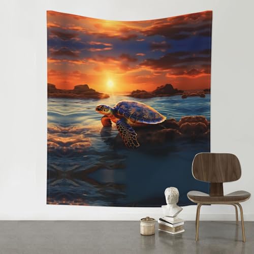 Tapisserie murale coucher de soleil drapé suspendu grand format rideau