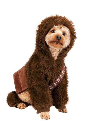Star Wars Chewbacca Costume for Pets - Wookiee Outfit with Bandolier Belt for Halloween Cosplay Events & Parties M