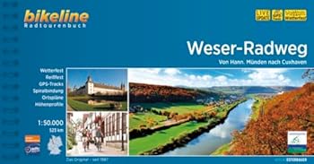 Spiral-bound Weser-Radweg Book