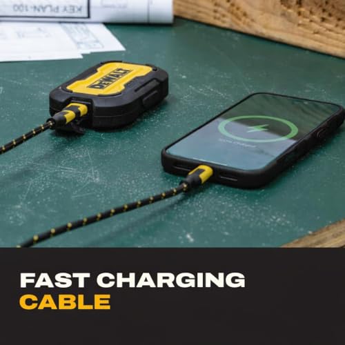 Image of DEWALT Heavy Duty USB-C Female to USB-A Male Adapter 4 Pack w /Case | Converter, 5Gbps Data Transfer, Compact Durable USB to USB-C Adapter for Laptops iPhone Samsung Android Devices