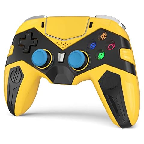 PowerLead Wireless Controller for PS4, Gamepad Joystick for Playstation 4 Controllers Compatible with PS4/PS4 Slim/PS4 PRO/PS3/ Android/iOS/PC with Dual Vibration Touch Panel Audio Jack Six-axis Cover