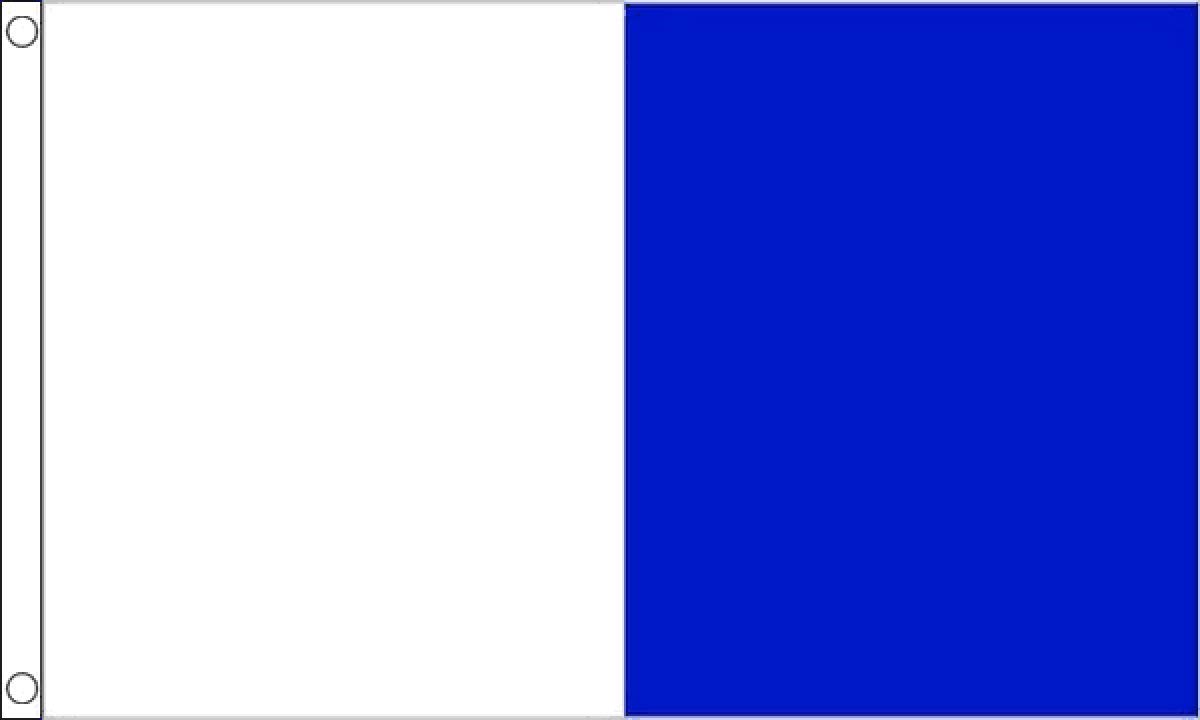 White and Blue Irish County Flag - 5 x 3 FT - 100% Polyester With Eyelets Banner - FlagSuperstore