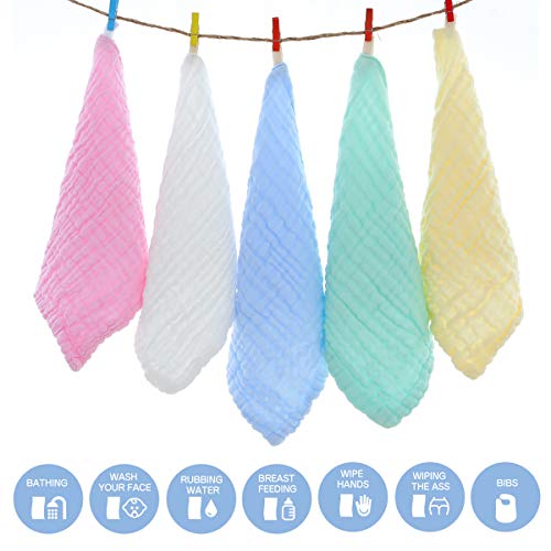 EXTSUD 10 Pezzi Asciugamani Bimbi in Mussola