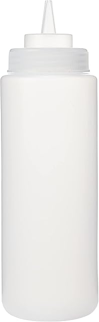 Vogue Clear Wide Neck Squeeze Sauce Bottle 32oz