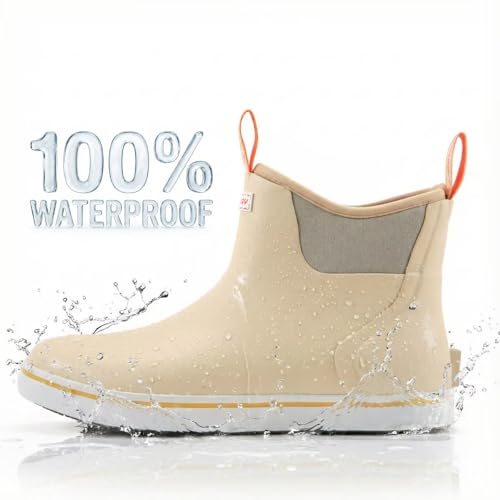 Image of SUREWAY Women's Deck Boots Professional Non-Slip Fishing & Ankle Deck Boot Waterproof Rain Boots