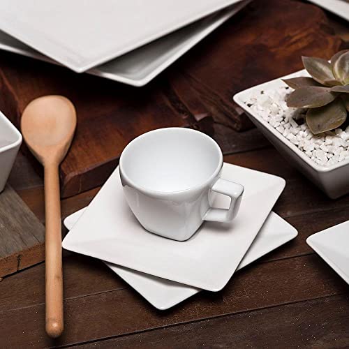 Conjunto De 6 Xícaras Grandes 200 Ml Com Pires Quartier White - Oxford