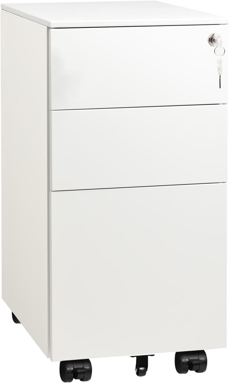Poppin Stow 3Drawer File White, 2 Utility