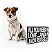 JennyGems Jack Russell Gifts, All You Need is Love and a Jack Russell Wooden Sign, Shelf Decor and Wall Hanging, Made in USA