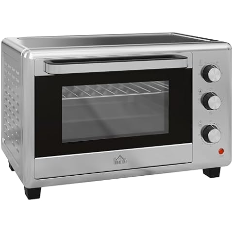 HOMCOM 30 Litre Mini Oven with Timer Cover