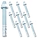 Shimeyao 10 Pack 3/4'' x 7'' Wedge Anchors Zinc Plated Concrete Anchors for 2 Post Car Lift Carbon Steel Fastener for Concrete Installation with Nuts and Washers