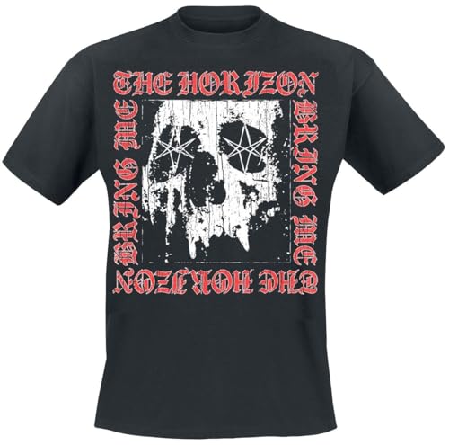 Bring Me The Horizon Metal Logo Skull Homme T-Shirt Manches Courtes Noir S