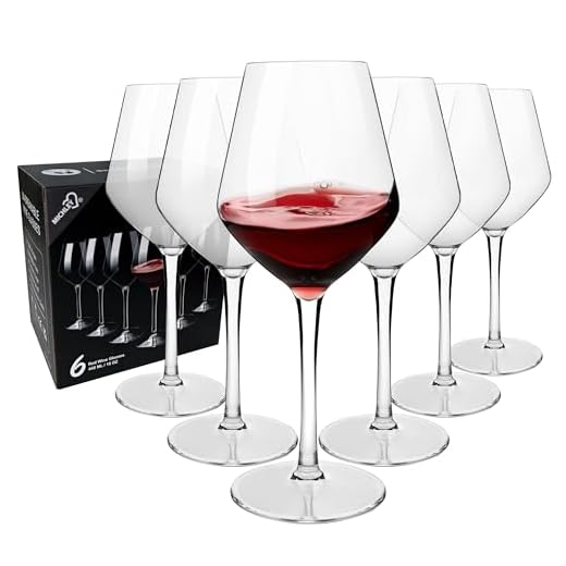 MICHLEY Unbreakable Stemmed Wine Glass 100% Tritan Plastic Dishwasher available Glassware 15 oz, Set of 6