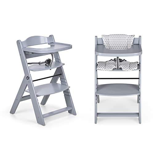 Ms Trona Para Bebé De Madera Full De - Evolutiva- Silla Alta, Ergonómica, Regulable, Segura, Gris Blanco Ms Trona Para Bebé De Madera Full De - Evolutiva- Silla Alta, Ergonómica, Regulable, Segura, Gris Blanco