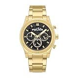 Policía Reloj Función Knotty, oro negro, 42