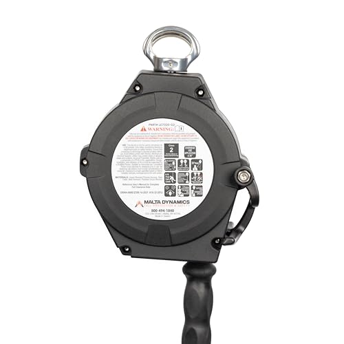 Image of Malta Dynamics Edgehog Self Retracting Lifeline - 20' Leading Edge Fall Protection Yoyo Cable, Class 2 Retractable Lanyard with Quick-Action Brake, OSHA and ANSI Compliant Safety Lanyard