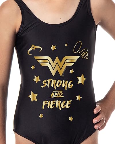DC Comics Wonder Woman Girl's Strong And Fierce One Piece Swimwear For Kids (7/8)3