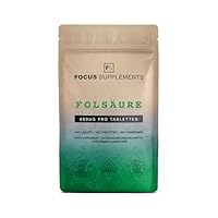 FS Folsäure | 365 Tabletten Folat Hochdosiert – 400µg Folate pro Portion | Folic Acid Vitamin B9 Tabletten | Gentechnik-, gluten- und allergenfrei | Hergestellt in Großbritannien