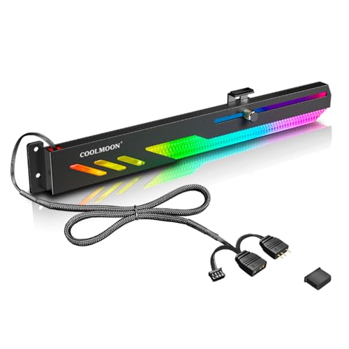 COOLMOON, SUPORTE PLACA DE VÍDEO (GPU) GT8 HORIZONTAL ARGB 5V COOLMOON